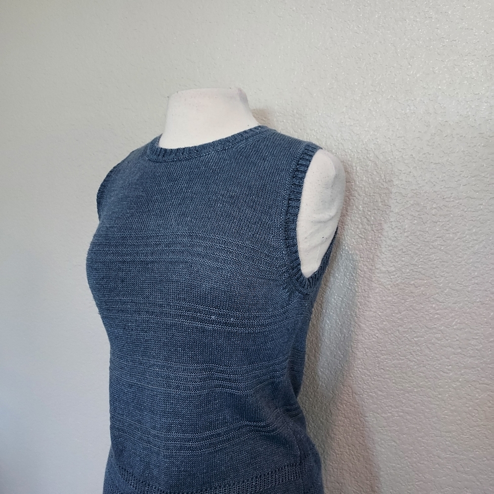 Tommy Bahama Blue Sleeveless Sweater Dress Size S/P - Picture 6 of 11